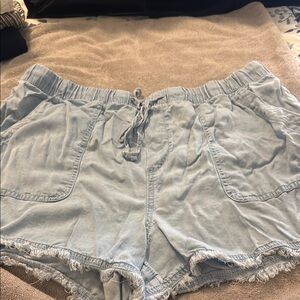 Time and Tru High Waist Blue Shorts